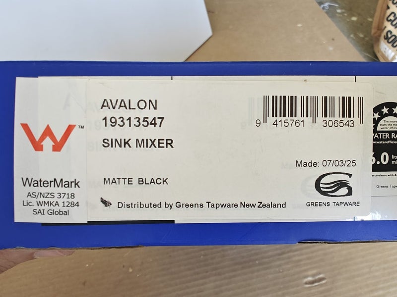 Greens Avalon Matte Black Sink Mixer – Brand New in Box Carousel 2