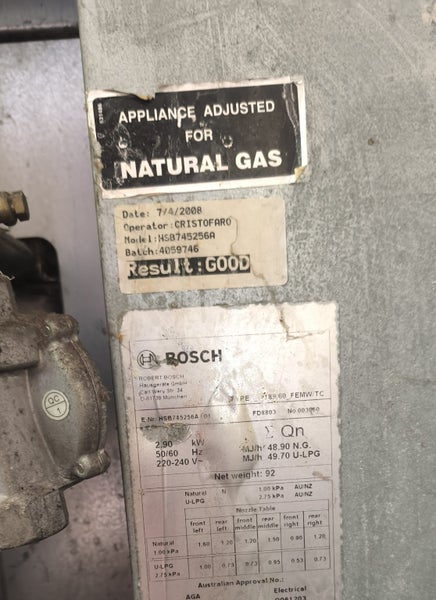 Bosch 90cm Freestanding electric oven with gas cooktop Carousel 5