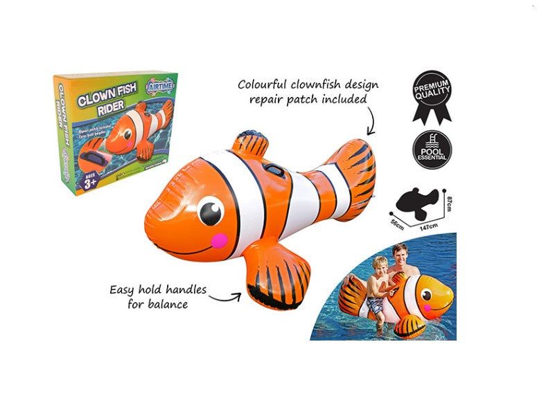 Inflatable Ride On Clown Fish Orange Carousel 1