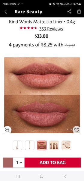 Gucci liquid lipstick & Rare beauty lip liner Carousel 7