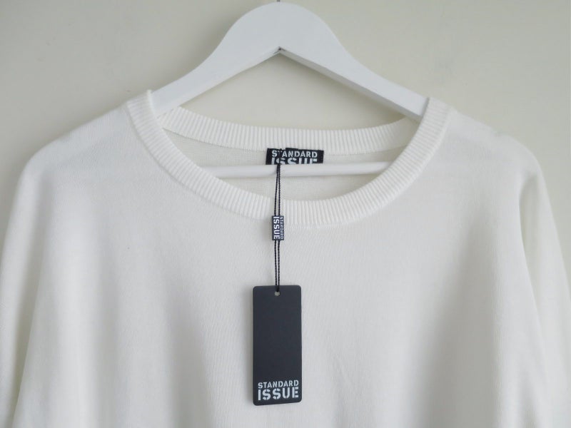 STANDARD ISSUE (NZ) *Designer Pearl Navy Stripes Oversized Sweater* L/14/16 NEW Carousel 2