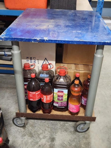 Trolley shelf on big castor wheels Carousel 2