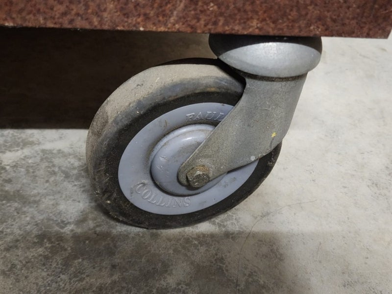 Trolley shelf on big castor wheels Carousel 1