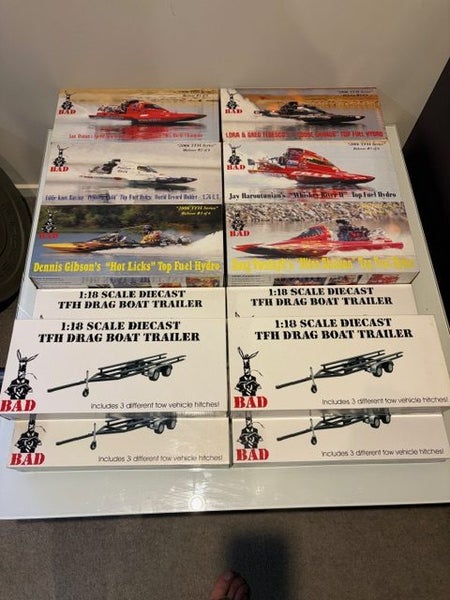 Bad Ass Die Cast Drag Boats & Trailers Carousel 1