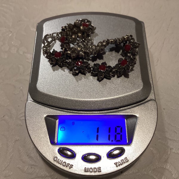 Beautiful vintage marcasite and gemstone bracelet Carousel 5