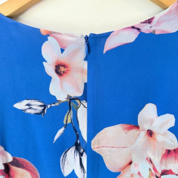 Harlow Size 14 Blue Floral Print Shift Dress Carousel 6