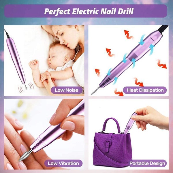 USB Charging Electric Nail File Pedicure Manicure Set Carousel 18