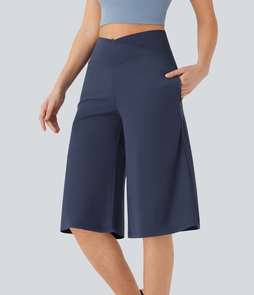 NEW Halara Str-e-e-e-tch Three Quarter Pants Size L 14 / 16 - Pilates Biking!64541143212417111
