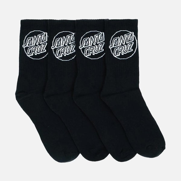 Santa Cruz Opus Dot Crew Sock 4Pack - Black Carousel 1