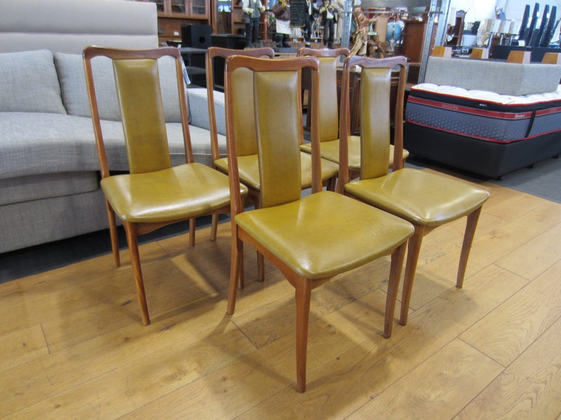 5 x Mid Century Teak Dining Chairs Carousel 1