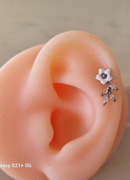 Enamel Flower Tragus. Carousel 1