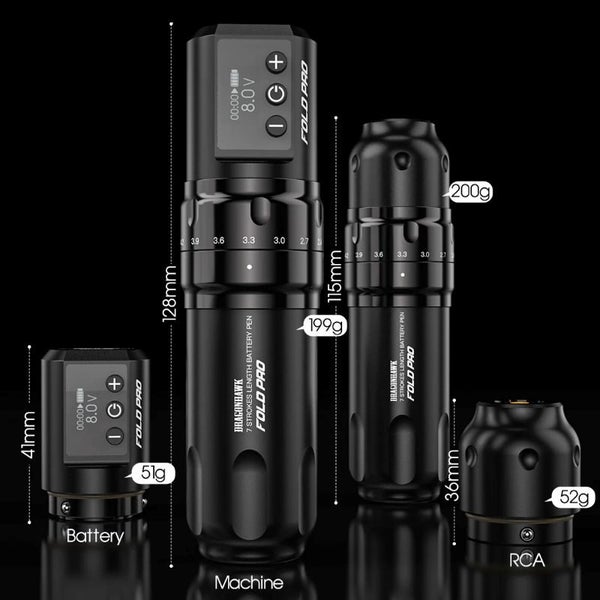 Dragonhawk Wireless Tattoo Pen Machine with 7 Stroke Length | Fold Pro Carousel 1
