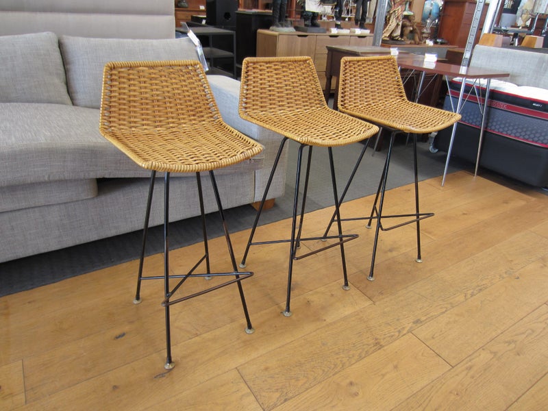 Set of 3 Vintage Bar Stools Carousel 1