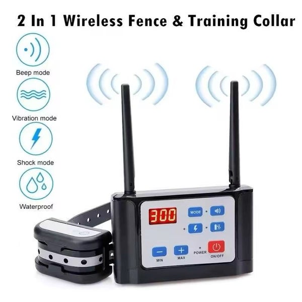 UPGRADED 2 IN 1 Wireless Electronic Pet Dog Fence &Training Collar Carousel 1