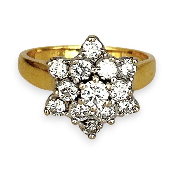 NZGD | 18ct Gold Golden Bloom Diamond Ring Valuation: $8,000 Carousel 1