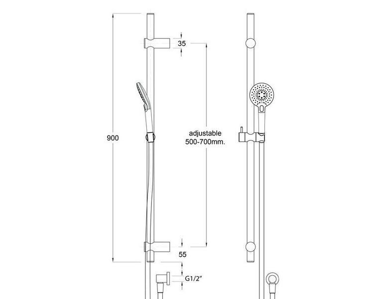 END OF LINE -BRIM BRUSHED NICKEL SHOWER PACKAGE PVD - CANCELLED PROJECT64515367239809112