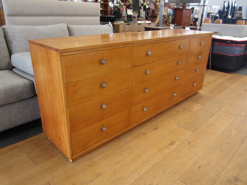 Vintage 12 Drawer Rimu Lowboy Carousel 1