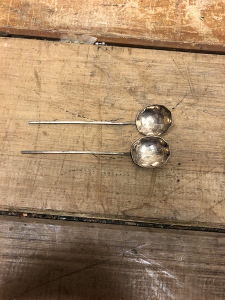 Pair of Antique Sterling Silver Coffee Spoons - 10 grams - $1 RESERVE Carousel 1