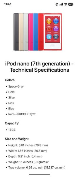 iPod nano 7th Gen, 16GB Carousel 5