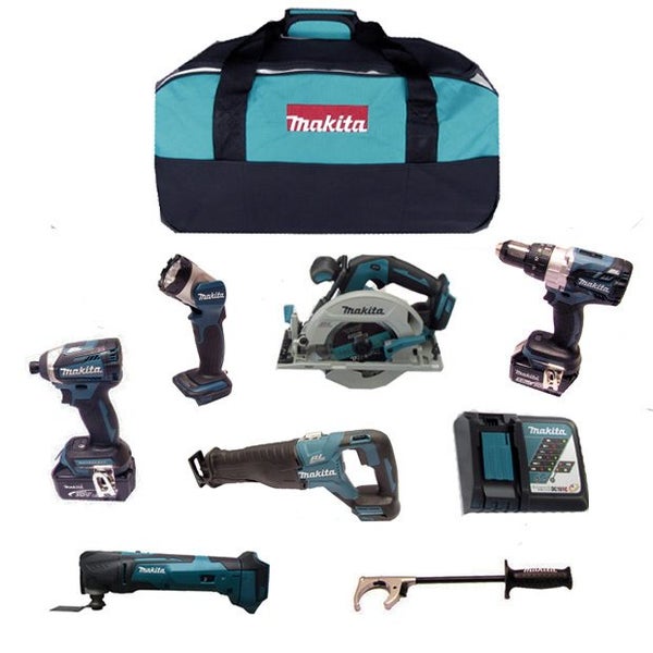 Makita 18v PREMIUM 6 Piece Brushless Combo Kit-MultiTool 6ah Carousel 1