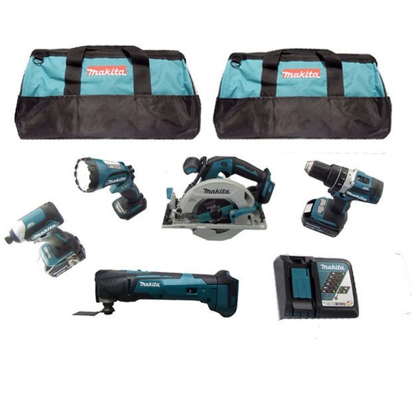 Makita 18v 5 Piece Brushless Combo Kit (Multitool) 5Ah Carousel 1