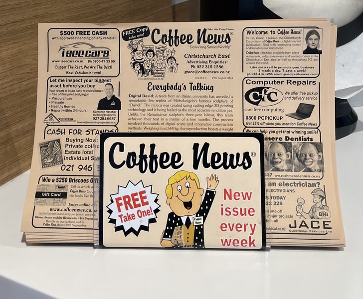 Coffee News Christchurch East edition Carousel 1