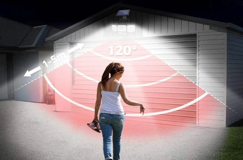 4-Headed Outdoor Solar Motion Sensor Light (333 LED) Carousel 2