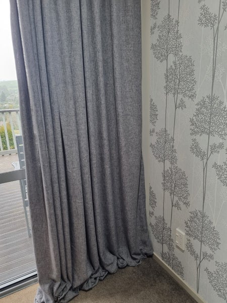 NEW! Modern Blackout Curtain Fabric with Thermal Lining Dutch Pleated Carousel 1