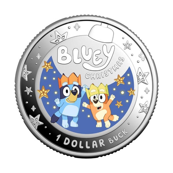 2025 Australian Bluey Christmas $1 Silver Proofed Coin Carousel 1