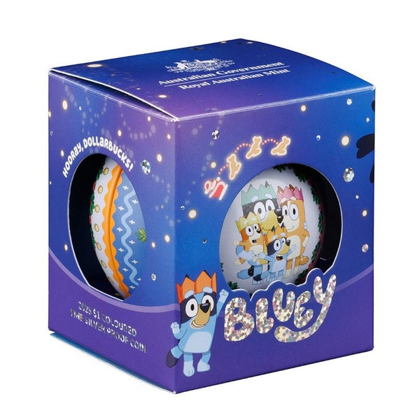 2025 Australian Bluey Christmas $1 Silver Proofed Coin Carousel 2