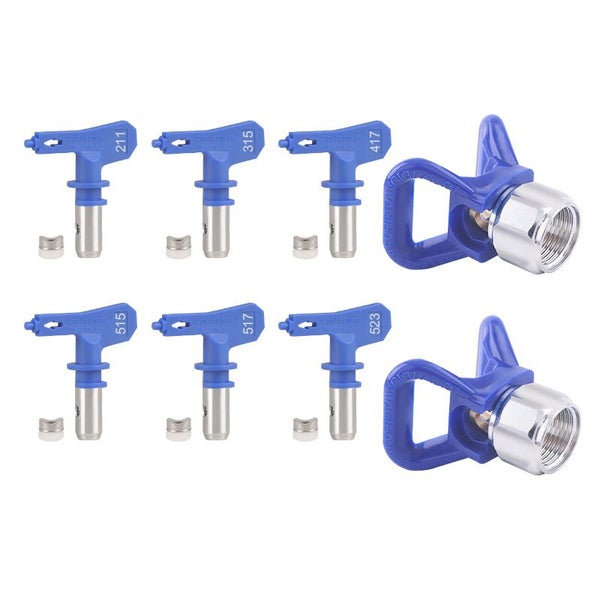 Airless Spray Gun Tips + Tip Guards 8 PCS FREE SHIPPING Carousel 1