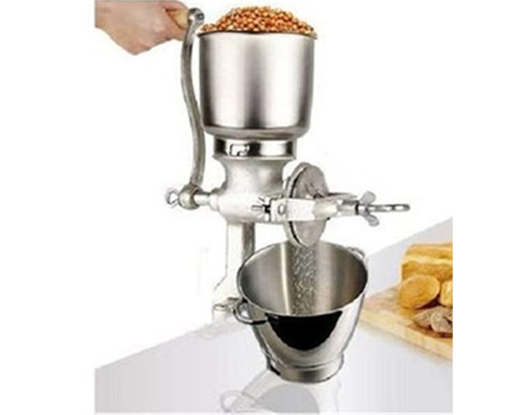 Mill Grinder Manual Hand Crank Grains Oats Corn Wheat Coffee Nuts Grinding Carousel 2