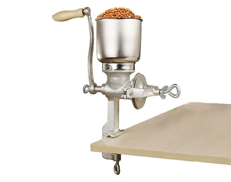 Mill Grinder Manual Hand Crank Grains Oats Corn Wheat Coffee Nuts Grinding Carousel 8