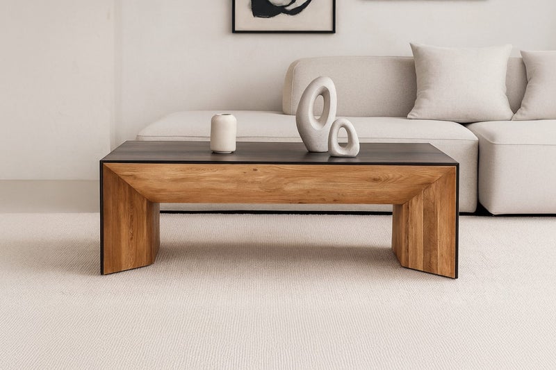 BETA Reclaimed Pine Wood Coffee Table (135x75cm) Carousel 1