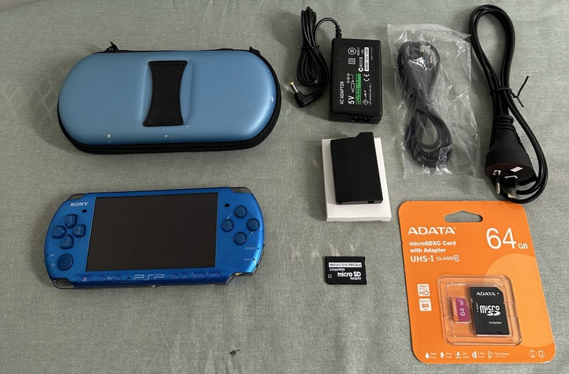 PSP 3000 – Carnival Blue | 64GB | Fully Set Up64442781356673110