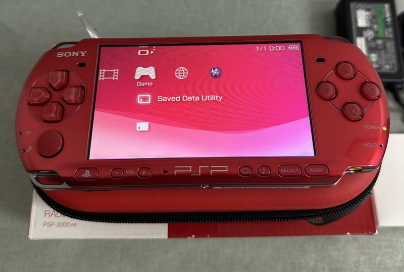 PSP 3000 – Carnival Red | 64GB | Fully Set Up | Boxed64442384400899111