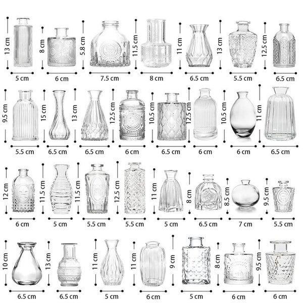 30Pcs Glass Bud Vase Set Carousel 2