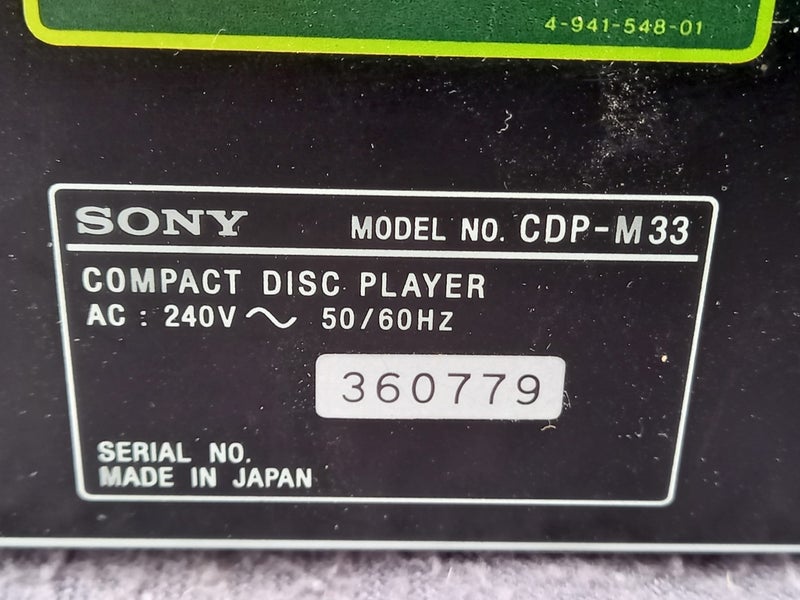 sony cd player -- CDP-M33 Carousel 5