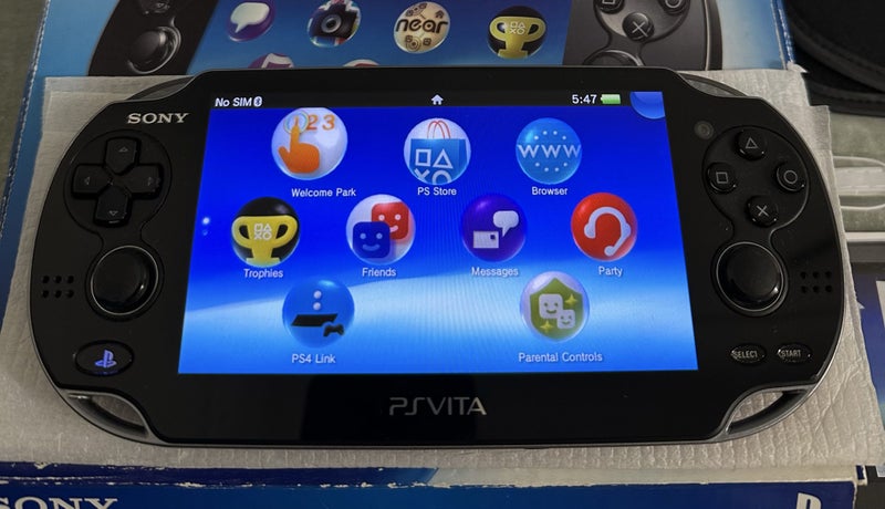 PS Vita PCH-1100 – Crystal Black (Boxed) | 64GB | Fully Set Up64442985243265111