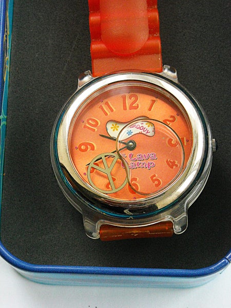 Vintage Orange Fossil Lava Lamp Watch. Carousel 1