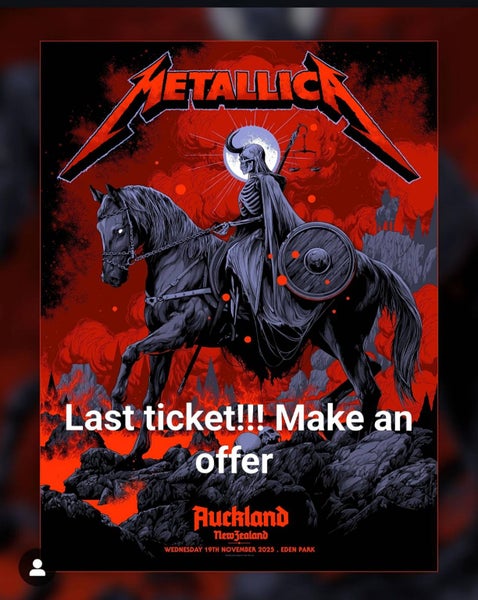 Metallica (Frantic early entry Vip) GA1 standing Carousel 1