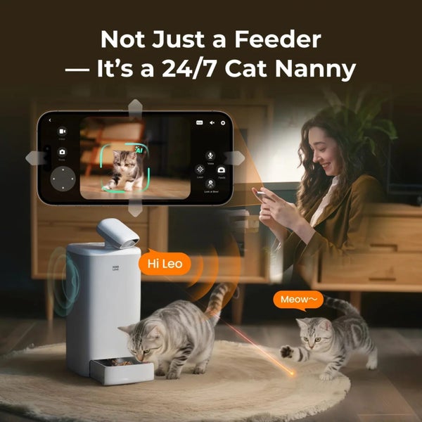 Cat smart feeder and sitter64442206062338112