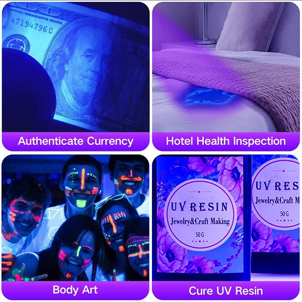 UV Torch 51LED 395nm UV Torch Blacklight Pet Urine Detector Carousel 9