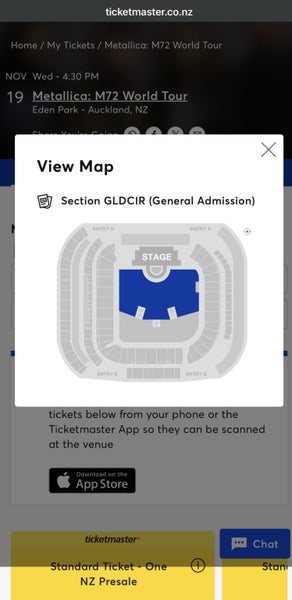 Metallica Ticket - GA Front !!!!64442822269313112
