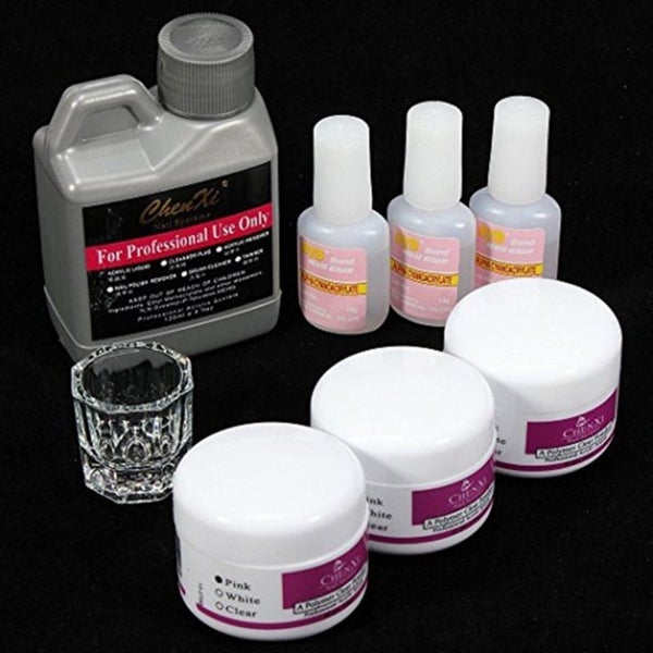 Nail Art Tools Kit 42 Powder Liquid Brush Clipper Primer File Set Carousel 2