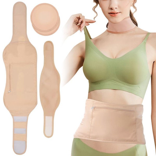 Reusable Castor Oil Pack Waist Belt Neck Wrap Breast Pads Set Carousel 1