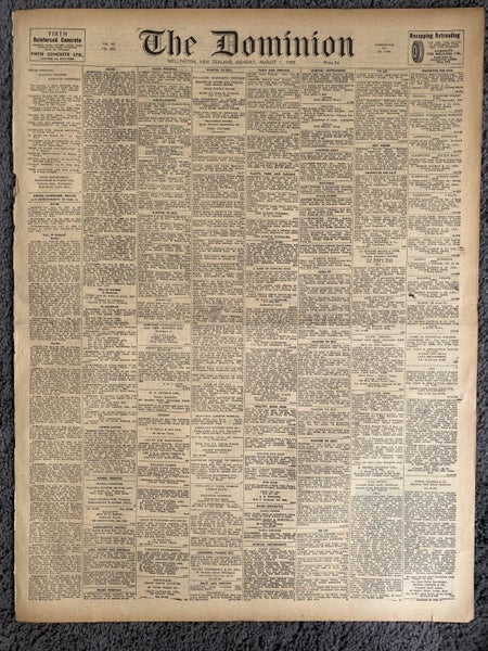OLD NEWSPAPER: The Dominion, Wellington - Monday, 1 August 1955 Carousel 2