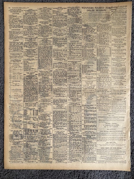 OLD NEWSPAPER: The Dominion, Wellington - Monday, 1 August 1955 Carousel 3