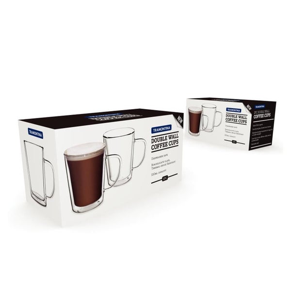 Tramontina Double Wall Coffee Cup 250ml - Clear (38368251) Carousel 2