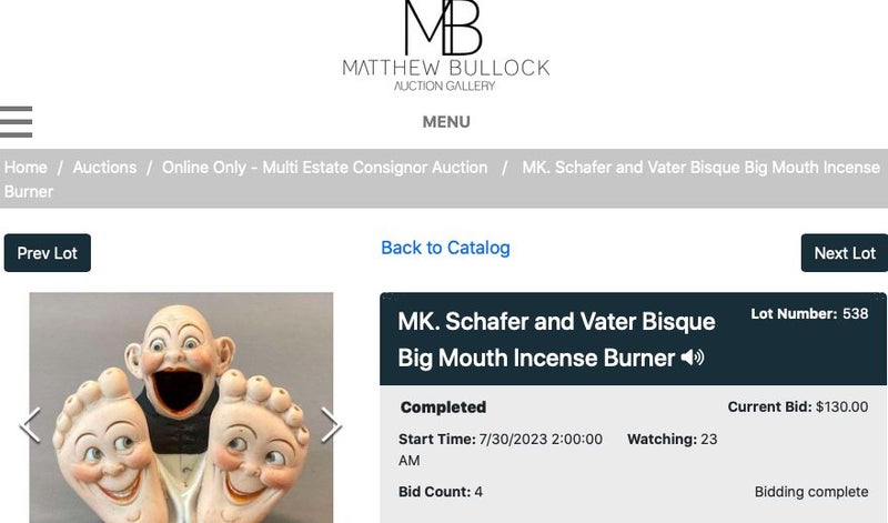 Schafer & Vater bisque porcelain novelty 'Happy Feet' Ashtray Carousel 6